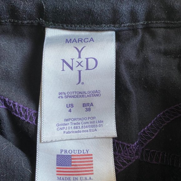 NYDJ Not Your Daughter's Jeans Shiny Dark Blue Marca Skinny Jeans Size 4/38 - Picture 4 of 7